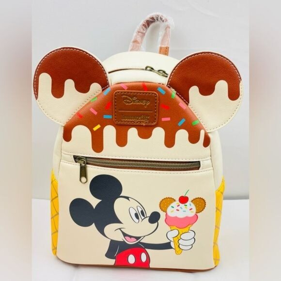 Loungefly Disney Mickey Mouse Ice Cream Mini Backpack (#999125) - Picture 4 of 16